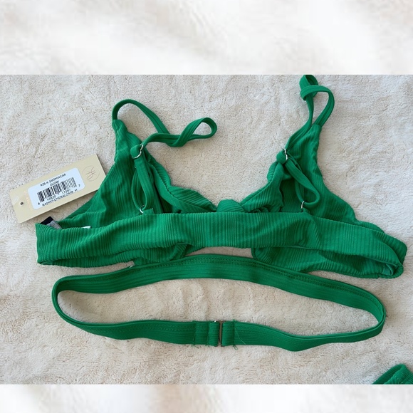 RIS-K Swim wear GLOW BIKINI TOP EMERALD Green Medium - Picture 2 of 5